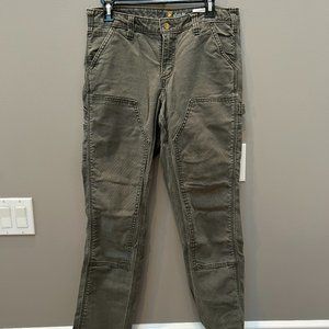 Carhartt Women's Canvas Pants Size 6 Olive Green